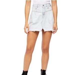 Free PeopleSide Car Mini Skirt Silver Lake Sz 28